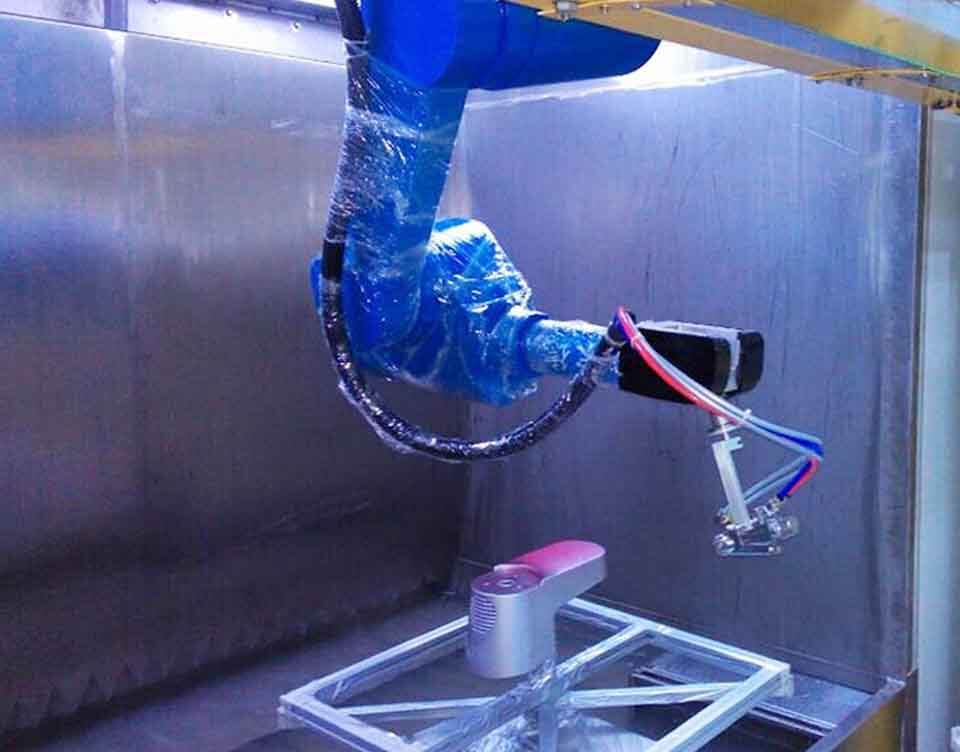 機器人自動噴漆咖啡壺
